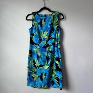 AGB Dress Petite Tropical Print Mini Sheath Dress